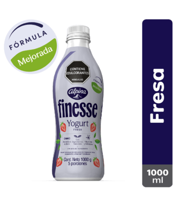 YOGURT ALPINA FINESSE FRESA BOTELLA X 1000GR
