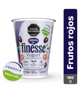 YOGURT FINESSE FRUTOS ROJOS VASO X 180GR