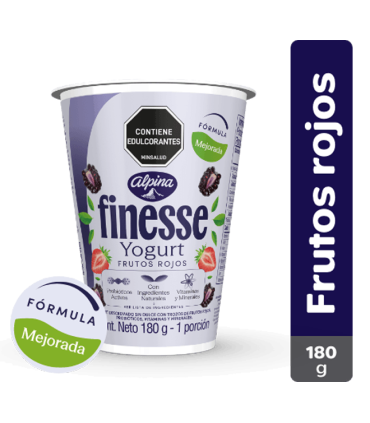 YOGURT FINESSE FRUTOS ROJOS VASO X 180GR