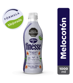 YOGURT FINESSE MELOCOTON BOTELLA X 1000GR