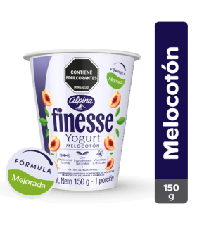 YOGURT FINESSE MELOCOTON VASO X 180GR