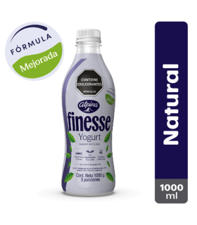 YOGURT FINESSE NATURAL BOTELLA X 1000GR