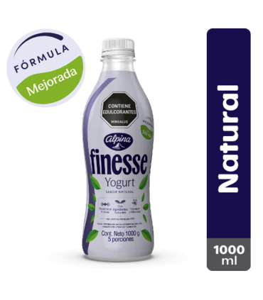YOGURT FINESSE NATURAL BOTELLA X 1000GR