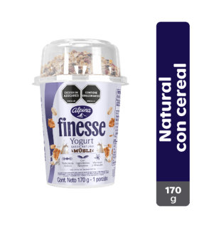 YOGURT ALPINA FINESSE NATURAL CON CEREAL X 170GR