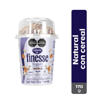 YOGURT ALPINA FINESSE NATURAL CON CEREAL X 170GR