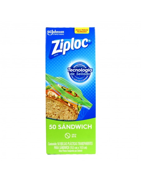BOLSA ZIPLOC PARA  SANDWICH CAJA 50 BOLSA XUND