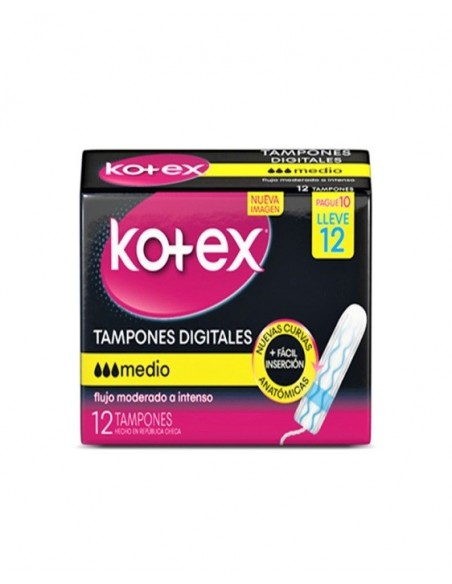 TAMPONES KOTEX DIGITALES MEDIOx10 UNIDAD