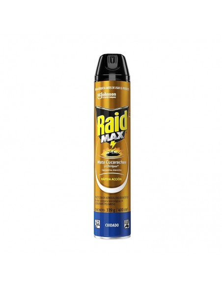 RAID MAX MATA CUCARACHAS/ARANAS AER400ML