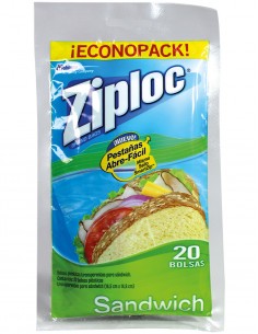 BOLSA ZIPLOC PARA  SANDWICH ECONOPACKx20 UNIDAD