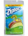 BOLSA ZIPLOC P/SANDWICH ECONOPACKx20UND