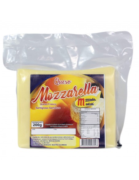 QUESO MOZZARELLA MADRID TAJx200 GRAMOS