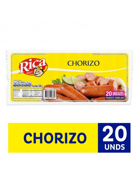 CHORIZO RICA PQ1000 GRAMOSxUN