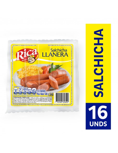 SALCHICHA RICA LLANERA PACKx500