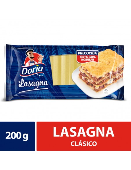 PASTA DORIA LASAGNA PRECOCIDA  BOLSA 200 GRAMOS