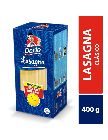 PASTA DORIA LASAGNA PRECOCIDA CAJA 400 GRAMOS