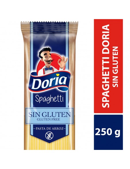 PASTA DORIA SPAGUETTI SIN GLUTEN  BOLSA 250 GRAMOS