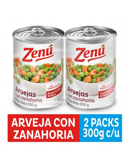 OFERTA ARVEJA CON ZANAHORIA ZENU LATA 300Gx2U PE