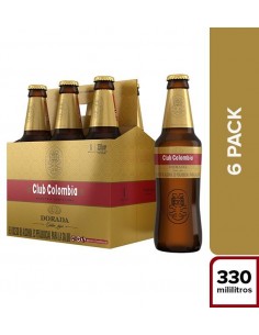 CERVEZA CLUB COLOMBIA DORADA SIXPACKBOTELLA 330