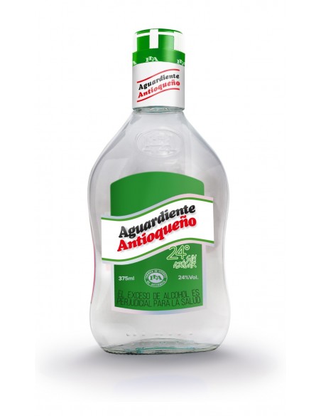 AGUARDIENTE ANTIOQUENO 24 SIN AZUCARC BOTELLA 375 MILILITRO