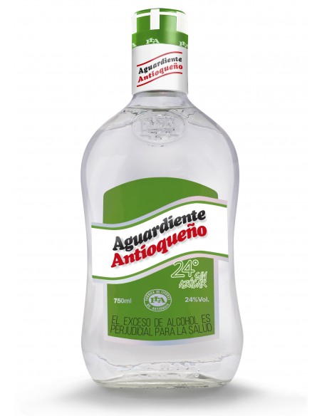 AGUARDIENTE ANTIOQUENO 24 SIN AZUCARC BOTELLA 750 MILILITRO