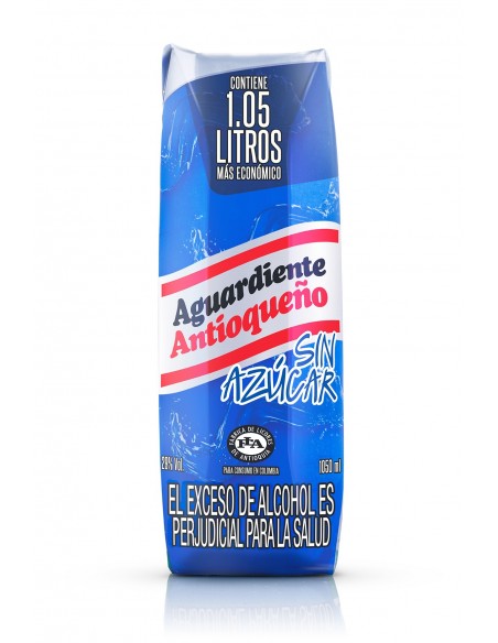 AGUARDIENTE ANTIOQUENO SIN AZUCAR TETRABRIK1.05 LITRO