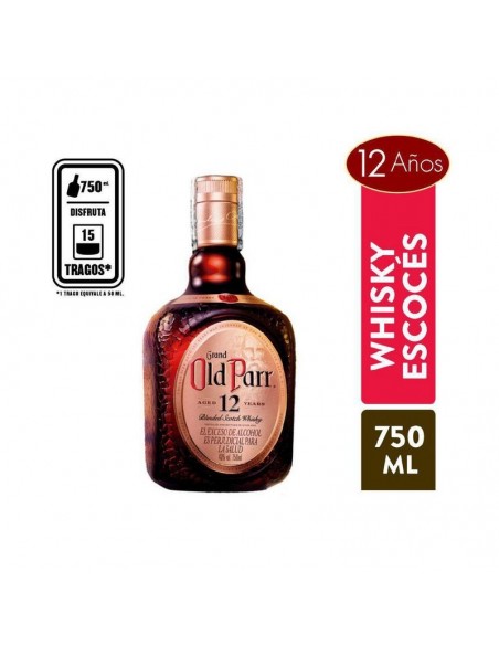 WHISKY OLD PARR 12 ANOS BOTELLA 750 MILILITRO