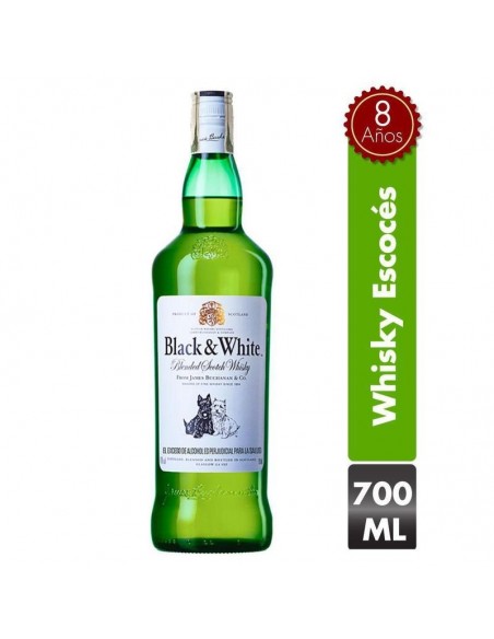 WHISKY BLACK&WHITE BOTELLA 700 MILILITROxUND