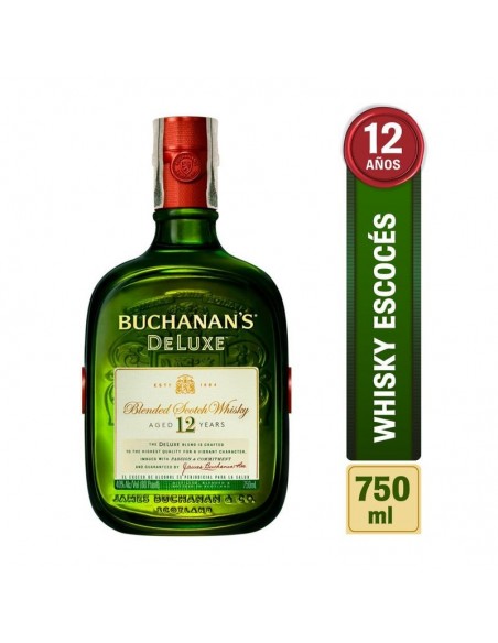 WHISKY BUCHANANS 12ANOS DELUXEx750 MILILITRO