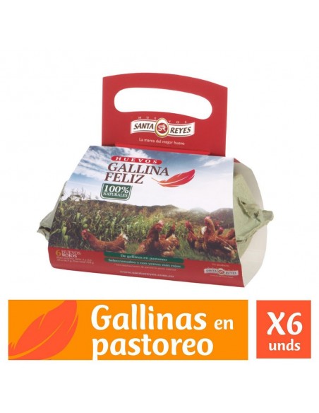 HUEVOS GALLINA FELIZ AAA ROJO CAJA x6 UNIDAD