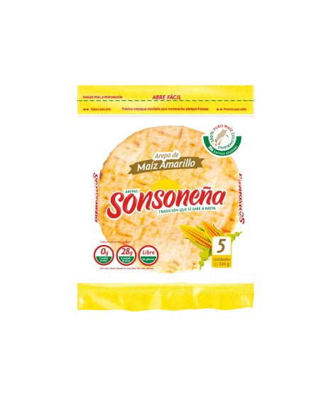 AREPA SONSONENA TELA AMARILLA PQx520 GRAMOS