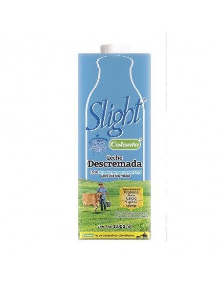 LECHE COLANTA DESCREMADA SLIGHT TETRABRIK 1 LITRO