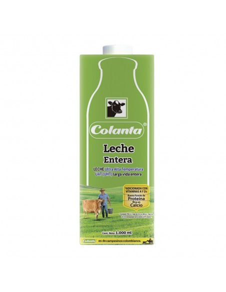 LECHE COLANTA ENTERA TETRABRIK 1 LITRO