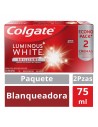 OF CREMA COLGATE LUMINOUS WHITE 2 x 75ML