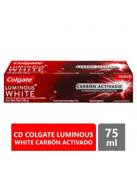 CREMA DENTAL COLGATE LUMINOUS CARBONx75M