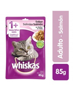 WHISKAS POUCHE SALMON  SOBRE 85 GRAMOSxUND