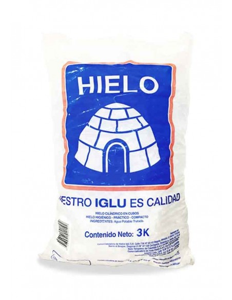 HIELO EN CUBOS IGLU  BOLSA 3.0KGxUND
