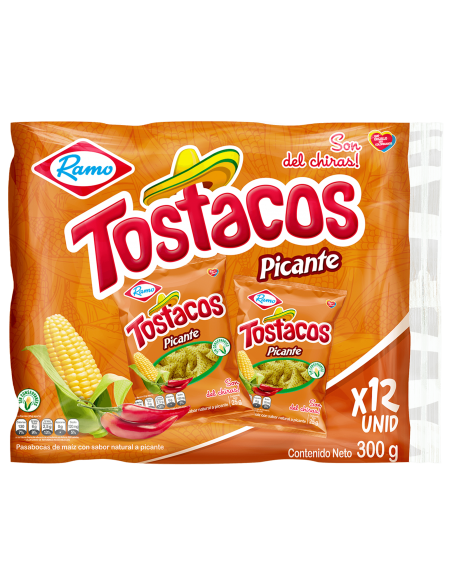 TOSTACOS RAMO PICANTE  BOLSA 300 GRAMOSx12 UNIDAD