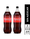 OF GASEOSA COCACOLA ZERO SIN AZÚCAR BT2.5LT x 2UN P.E