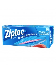 BOLSA ZIPLOC PARA  CONGELAR MEDIANA CAJA 20 BOLSA XU