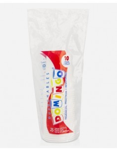 VASO DESECHABLE DOMINGO BLANCO 10ozx25U