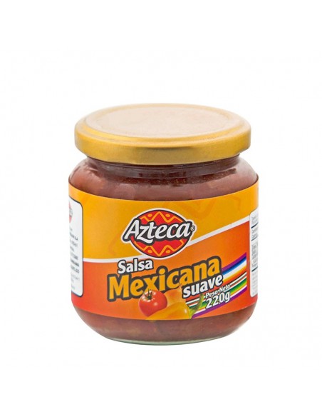 SALSA MEXICANA SUAVE AZTECA  FRASCO 220 GRAMOS