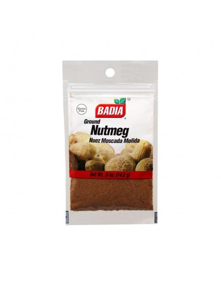NUEZ MOSCADA MOLIDA BADIA  BOLSA 14.2 GRAMOS