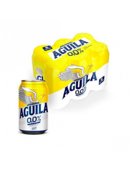 CERVEZA AGUILA 0.0 SIXPACK LATA 330 MILILITRO