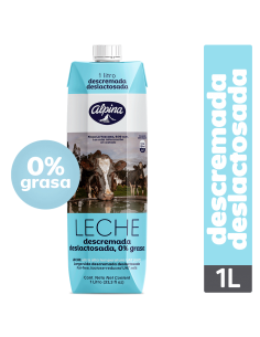 LECHE ALPINA DESLACTOSADA SEMIDESCREMADA TETRABRIK1L