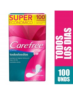 PROTECTOR CAREFREE TODOS DIASx100 UNIDAD