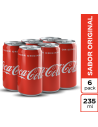 GASEOSA COCA COLA SIXPACK LT235ML