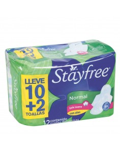 TOALLA STAYFREE ALAS ADAPT ULTRA DELGADAS 12U