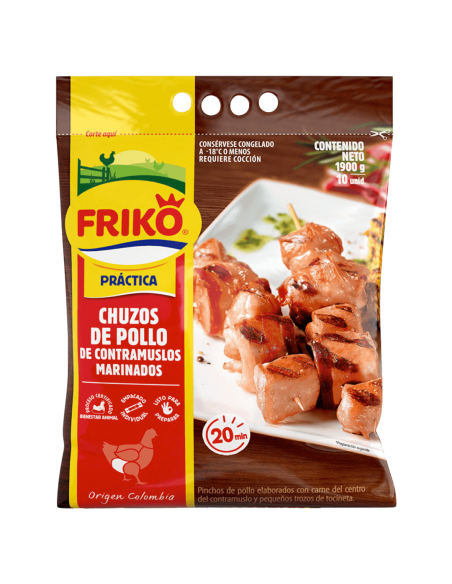 CHUZOS DE POLLO FRIKO  BOLSA 10 UNIDADx1900 GRAMOS