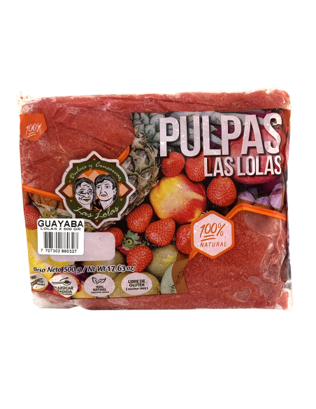 PULPA LAS LOLAS GUAYABA BOLSA 500GRAMOS X UNIDAD
