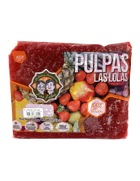 PULPA LAS LOLAS FRESA  BOLSA 500 GRAMOSxUND